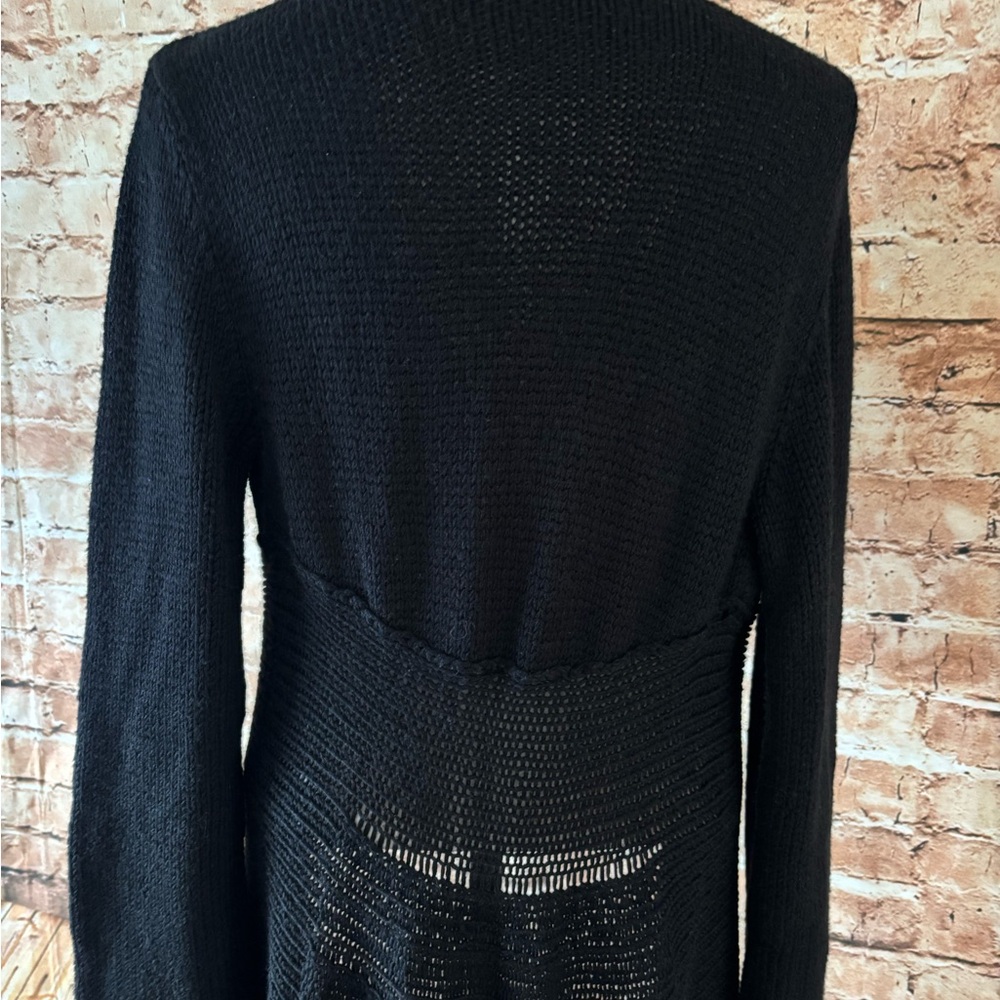 RARE Anthropologie Moth “Shooting Party” wool blend cable knit long cardigan - Picture 7 of 11